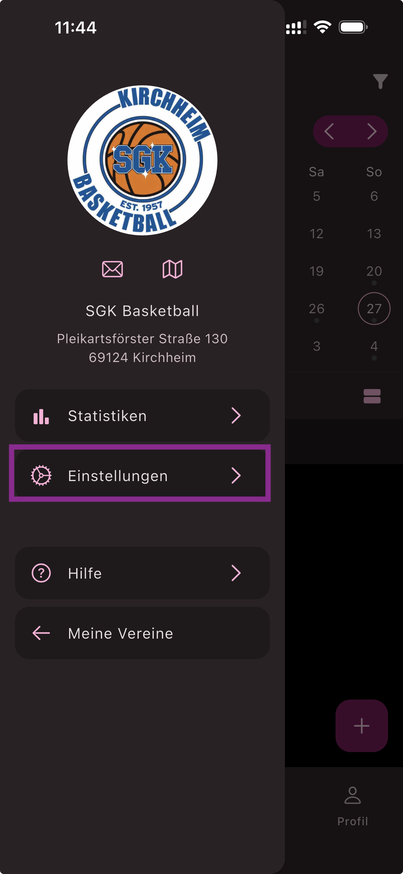 DBB-Upload Feature in den Einstellungen finden