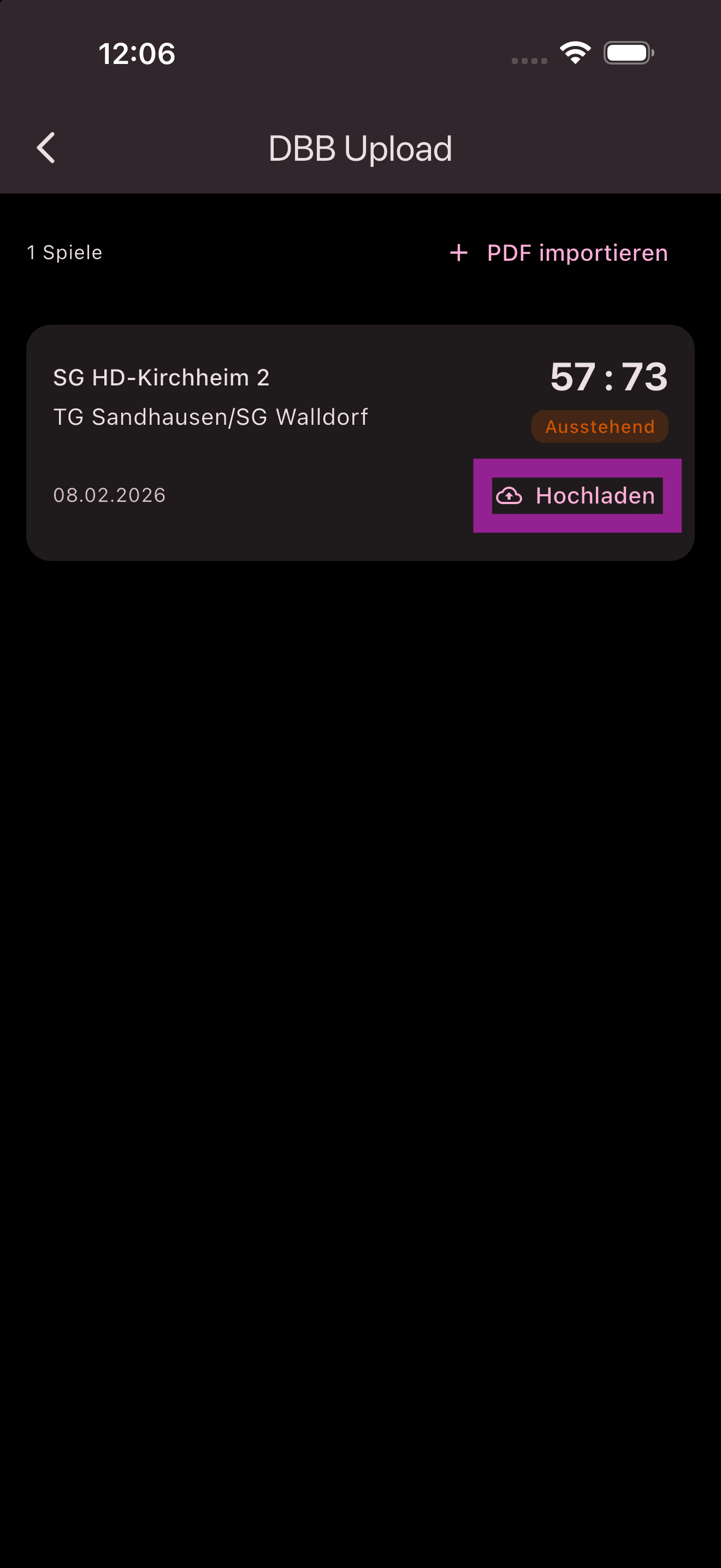 DBB-Upload Feature in den Einstellungen finden