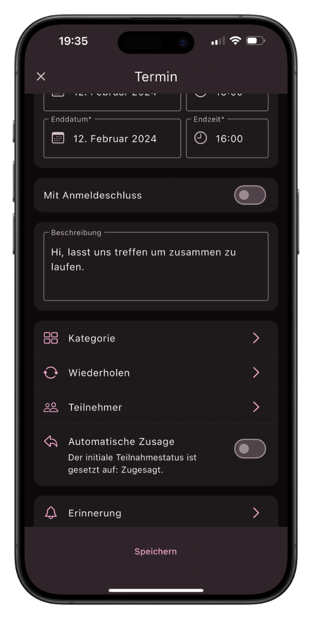 Screenshot der berschriebenen Funktion
