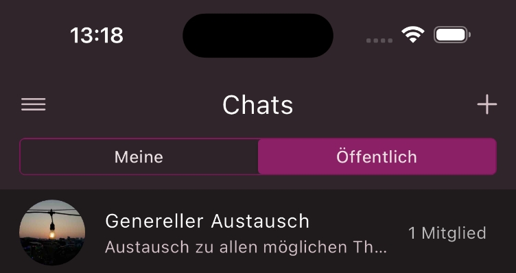 Öffentliche Gruppenchats