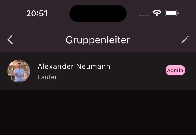 Gruppe bearbeiten Taste