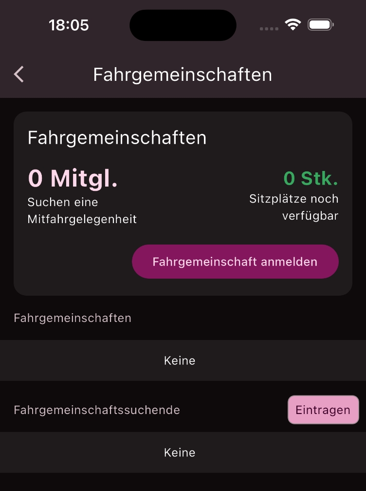 Als suchend eintragen