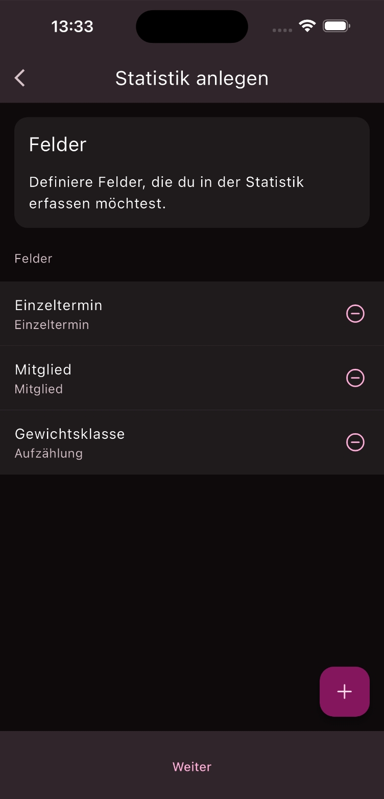 Felder definieren