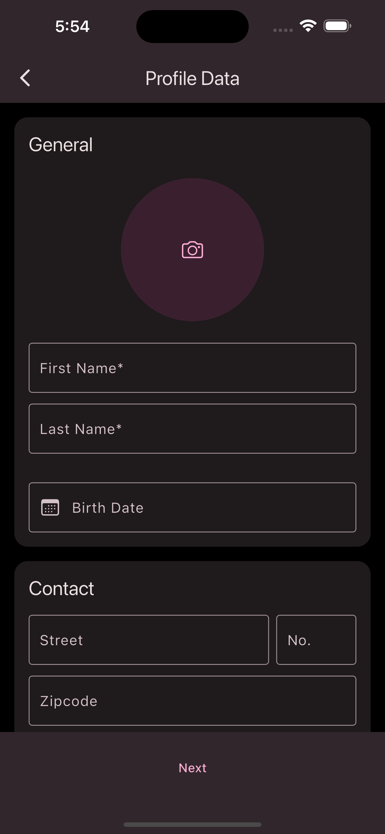 Form to create a member